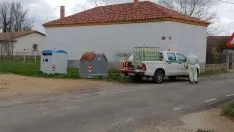 Tareas de desinfección en Martialay. /MAudiovisuales