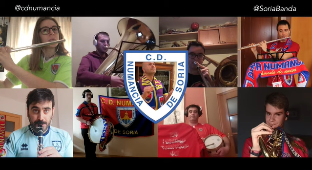 VÍDEO: La Banda de Música celebra el 75 aniversario del Numancia como mejor sabe