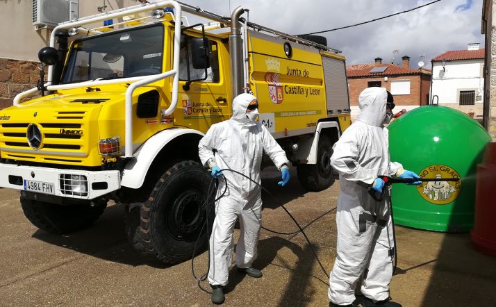 Una de las unidades de voluntarios en El Cubo de la Solana. /Jta.