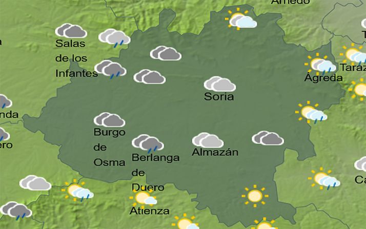 Pronóstico para las 16:00 horas. /AEMET