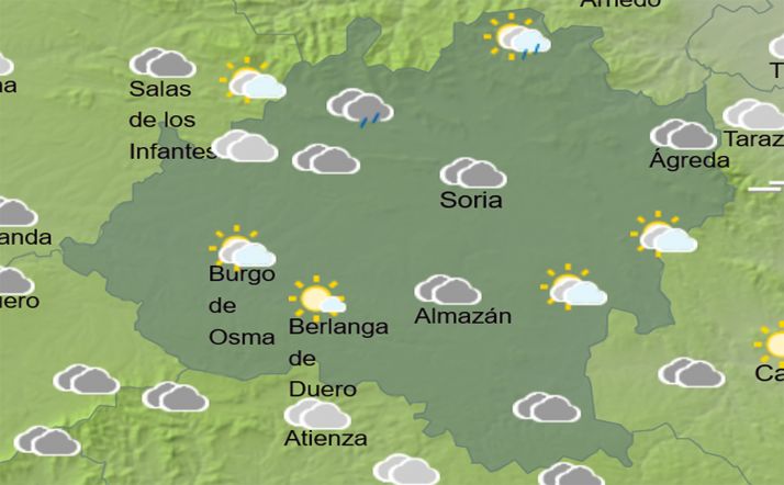 Previsón del cielo a las 14:00 horas. /SN