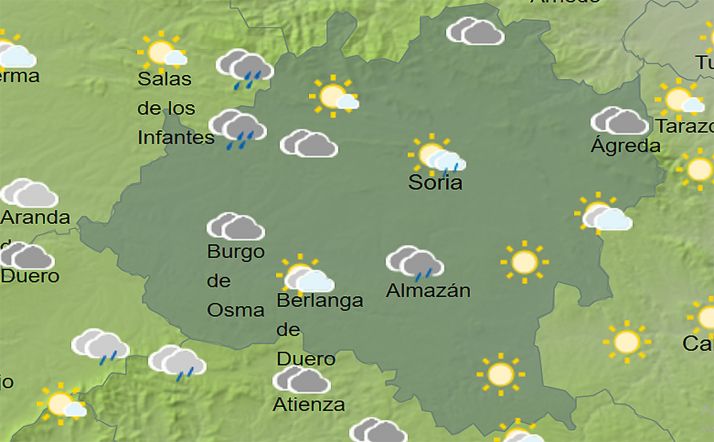 El cielo a las 16:00 horas. /AEMET