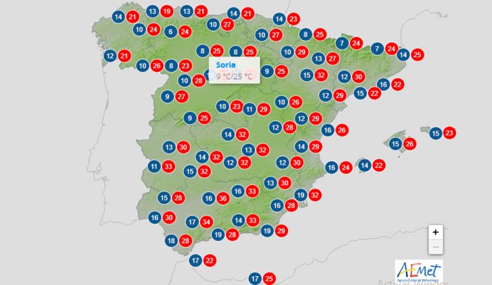 Las temperaturas subirán notablemente en el puente
