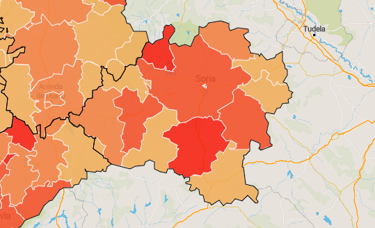 Pinares continúa siendo la zona más afectada aunque Almazán suma casi el doble de enfermos