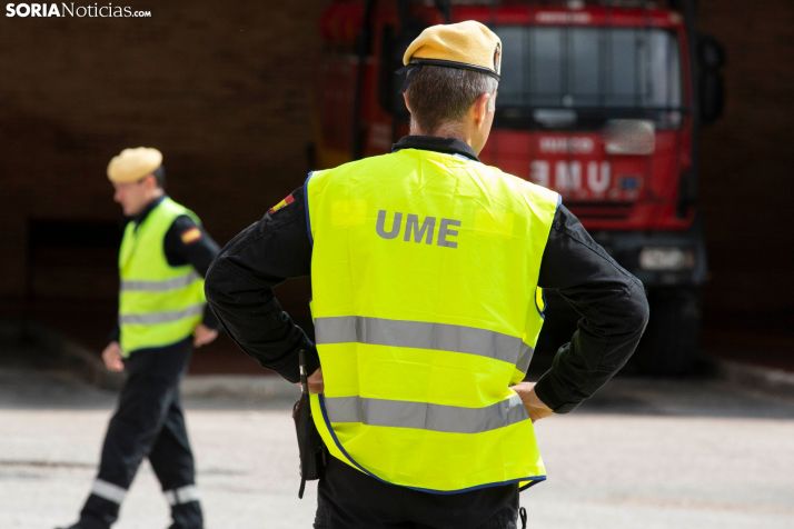 La UME no descansa y ya desinfecta varias localidades sorianas