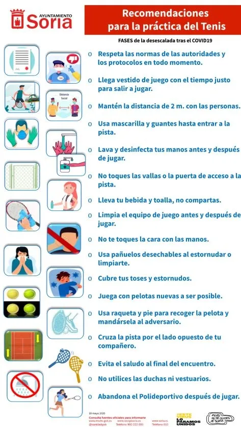Protocolo padel y tenis coronavirus soria