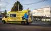 Una ambulancia en las inmediaciones del Santa Bárbara. /María Ferrer