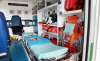 Interior de una ambulancia. 