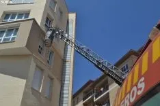 Una imagen de la actuación de los bomberos en la capital. /SN 