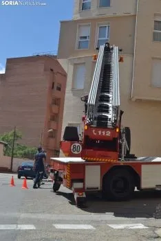 Una imagen de la actuación de los bomberos en la capital. /SN