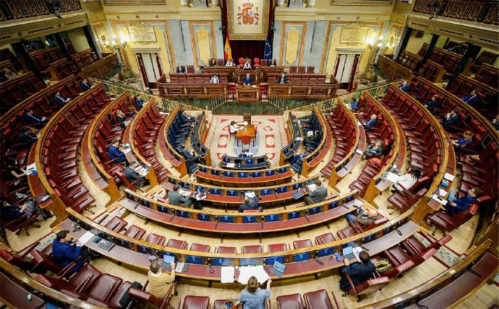 Una imagen del hemiciclo el el pleno del viernes. 