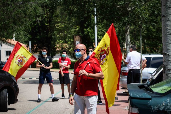 En imágenes : Un centenar de vehículos secunda en Soria la protesta de Vox contra Sánchez