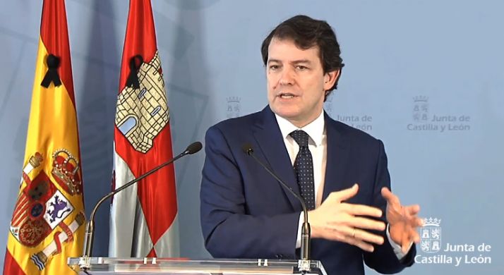 El presidente de la Junta este domingo en rueda de prensa. 