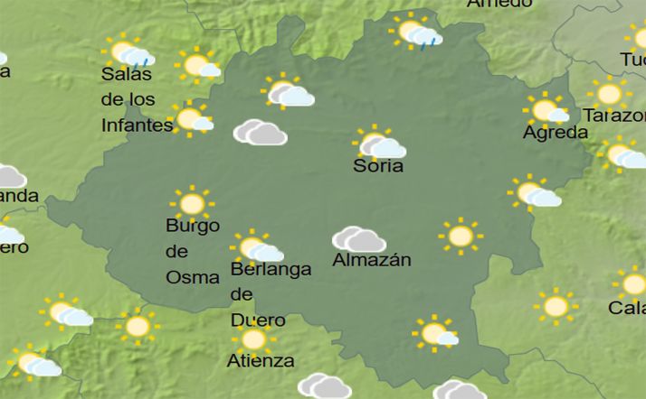 Previsión del cielo a las 16:00 horas. /AEMET