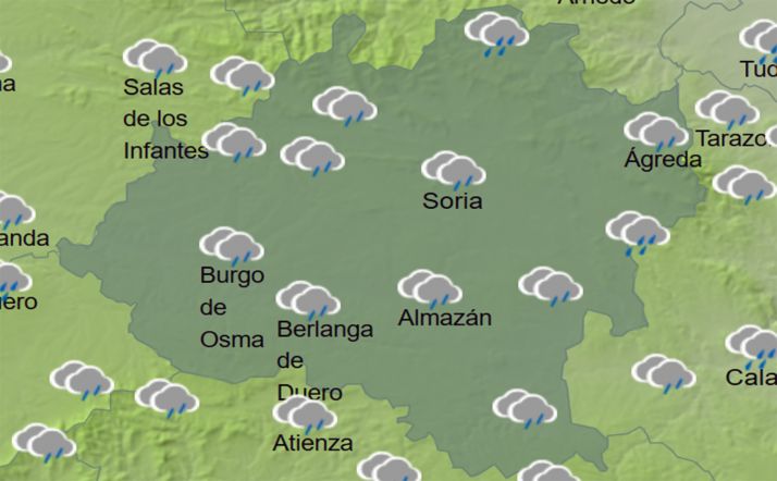 Previsión del cielo a las 14:00. /AEMET