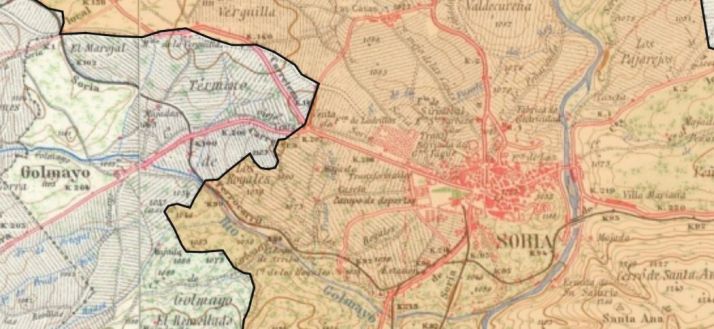 Mapa del término municipal de Soria: Los límites para hacer deporte en la vía verde o en Valonsadero