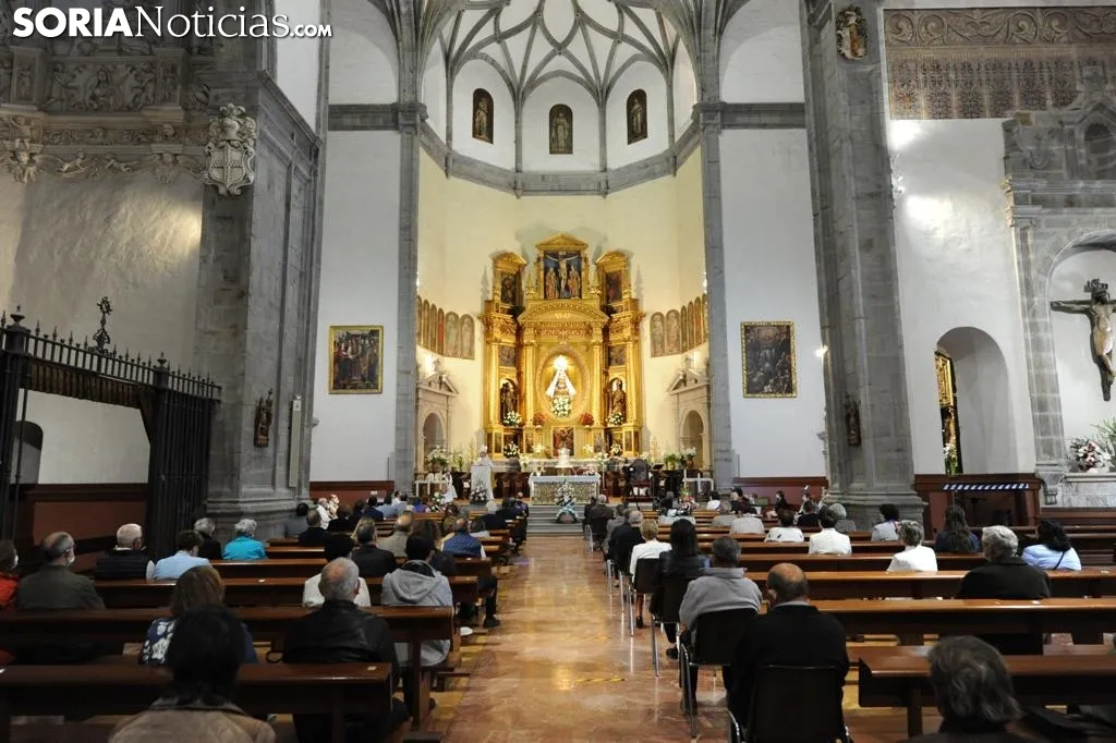 Una imagen de la Misa Mayor de este sábado en Ágreda. /SN
