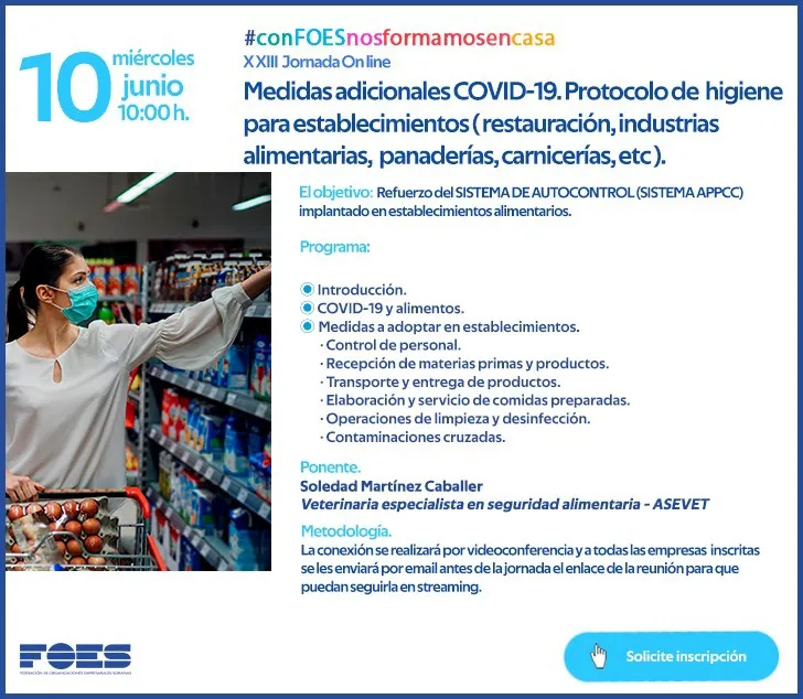 Foto 2 - La seguridad alimentaria ante el Covid-19, nueva jornada formativa gratuita de FOES