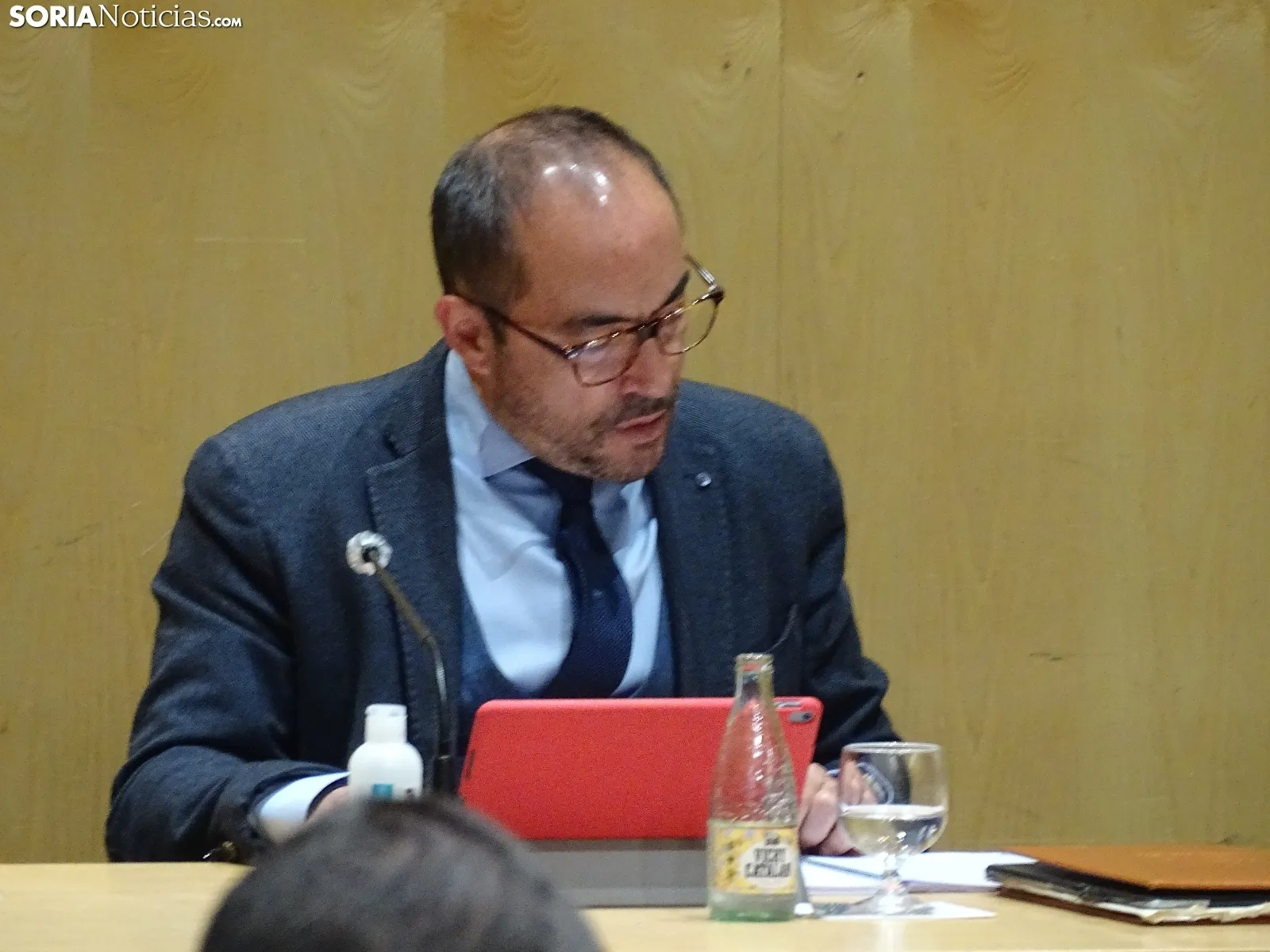Primer pleno presencia poscovid en el Ayuntamiento de Soria.