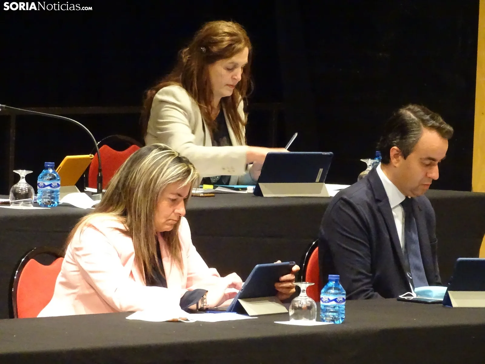 Primer pleno presencia poscovid en el Ayuntamiento de Soria.