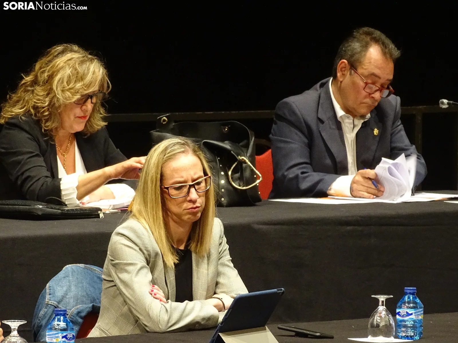 Primer pleno presencia poscovid en el Ayuntamiento de Soria.
