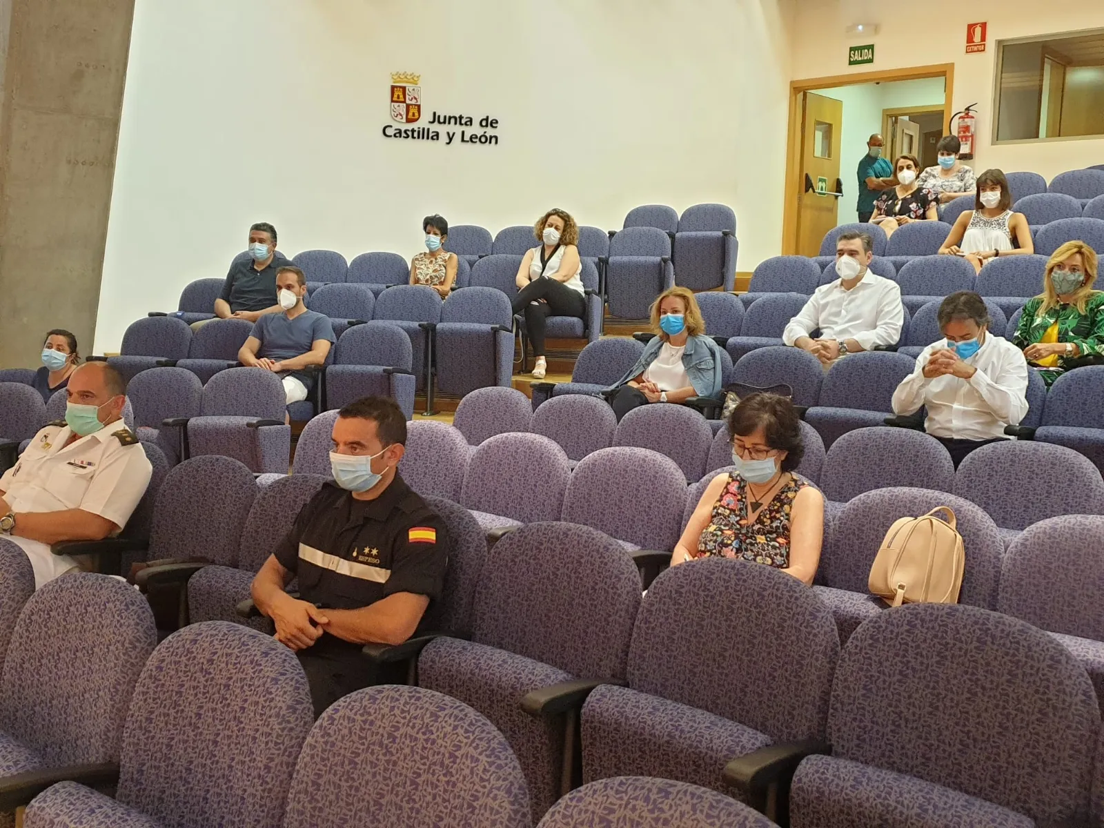 Una imagen de la jornada en la sede de la Junta en Soria. 