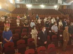 Una imagen del acto celebrado esta tarde en el Palacio de la Audiencia. /Subdelegación del Gobierno