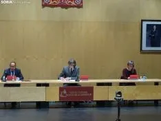 Primer pleno presencia poscovid en el Ayuntamiento de Soria.