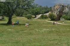 Una imagen del ambiente este Jueves la Saca. /SN