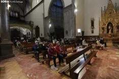 Una imagen de la misa solemne este jueves en Ágreda. /Nacho Grijalbo