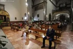 Una imagen de la misa solemne este jueves en Ágreda. /Nacho Grijalbo