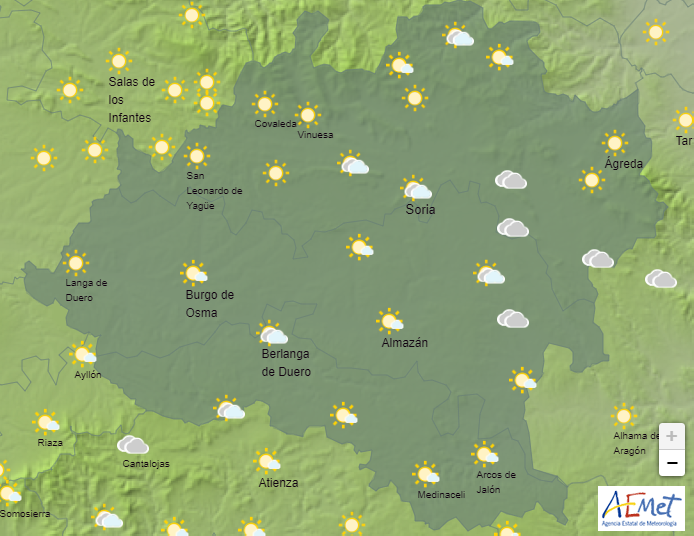 El tiempo en Soria: Estabilidad meteorológica con mucho sol