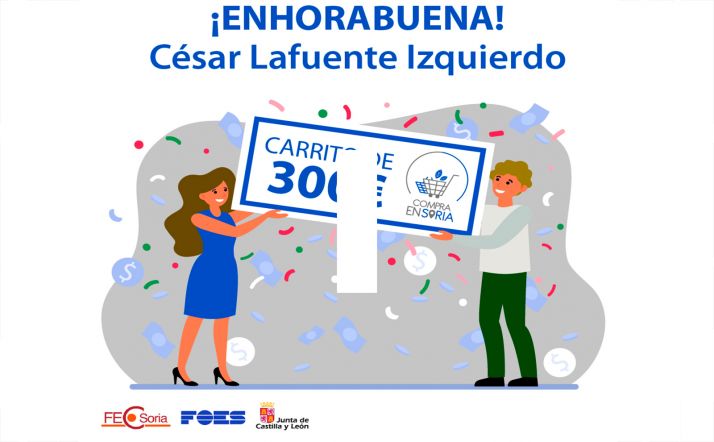 César Lafuente Izquierdo se lleva el premio de 300 &euro; en productos de www.compraensoria.com