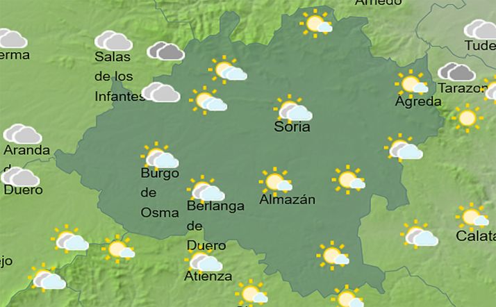 Domingo nublado y mejoran las máximas