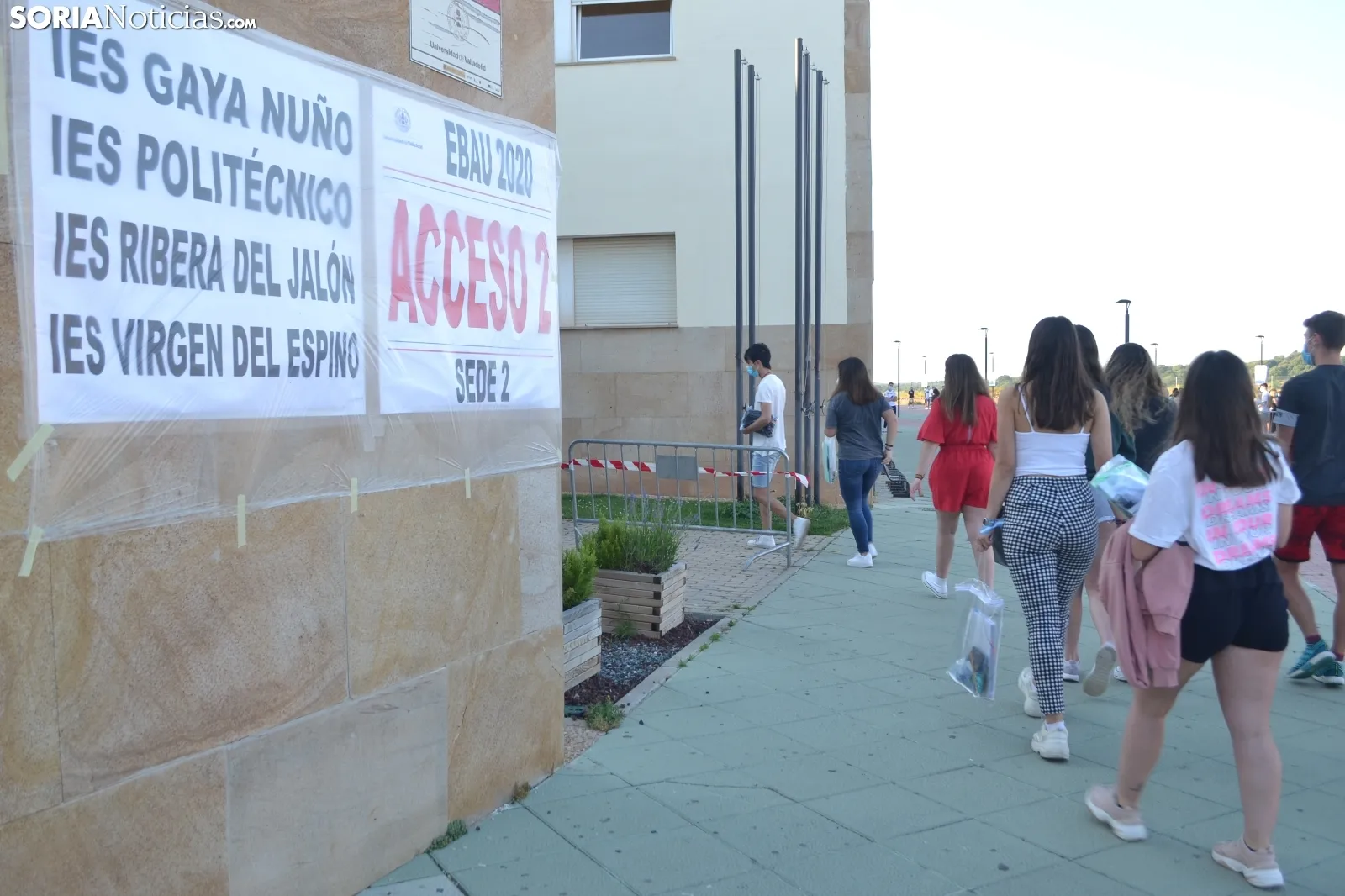 Una imagen del primer día de la EBAU 2020 en Soria. /SN