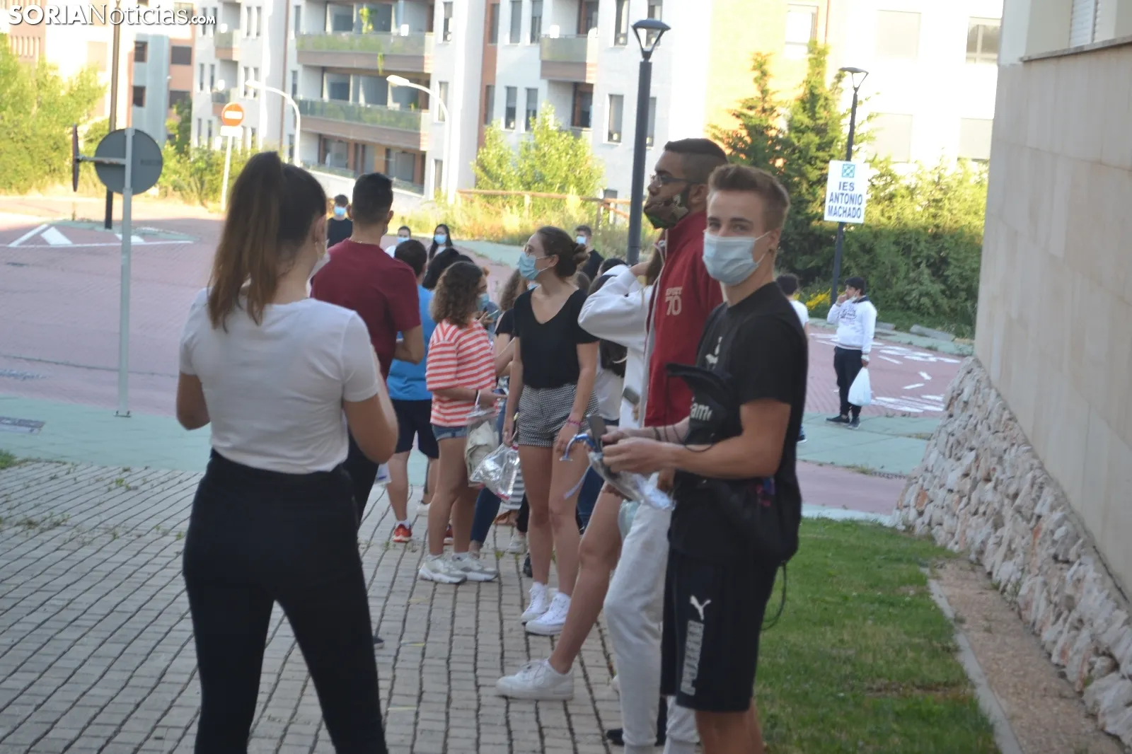 Una imagen del primer día de la EBAU 2020 en Soria. /SN