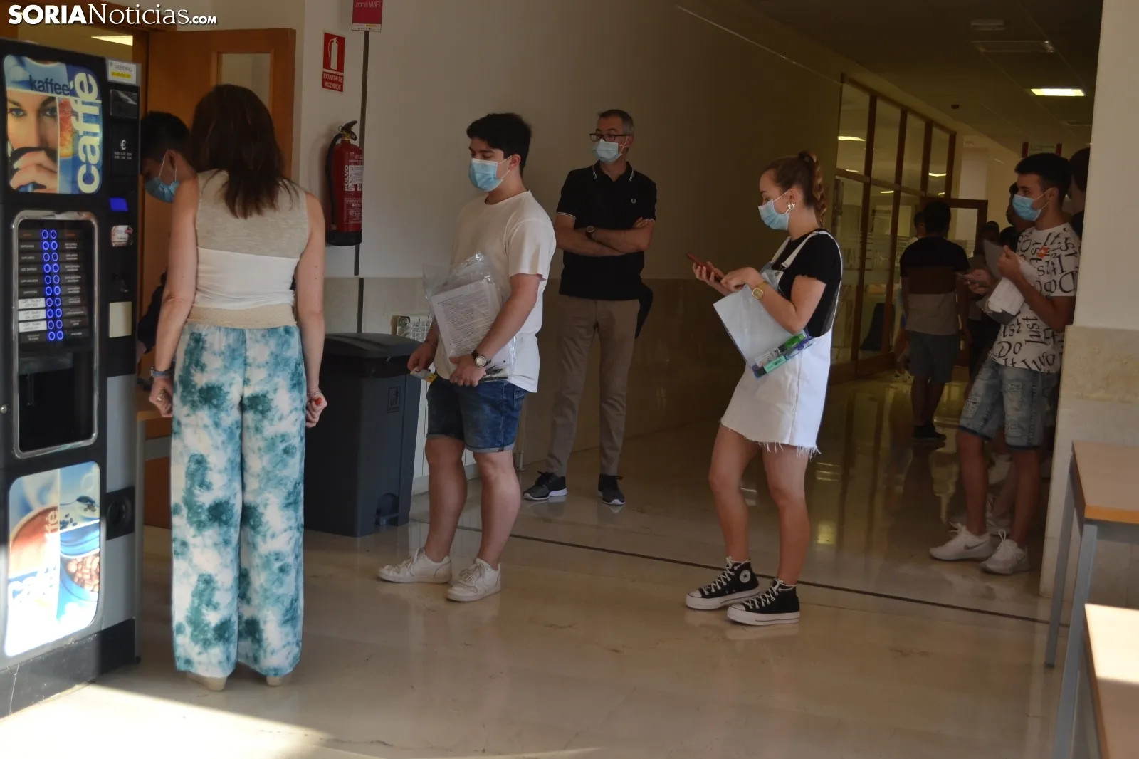 Una imagen del primer día de la EBAU 2020 en Soria. /SN