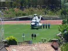 Una imagen de las aeronaves que partían hacia Madrid al término de la visista de SS MM. /SN