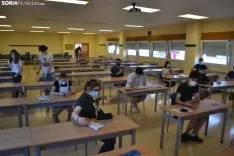 Una imagen del primer día de la EBAU 2020 en Soria. /SN