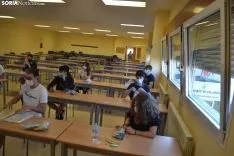 Una imagen del primer día de la EBAU 2020 en Soria. /SN