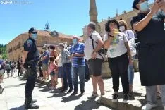 Una imagen de la visita real hoy. /SN