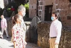 Una imagen de la visita real a Vinuesa y Soria este miércoles. 