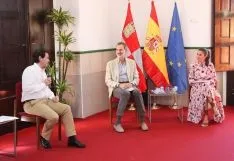 Una imagen de la visita real a Vinuesa y Soria este miércoles. 