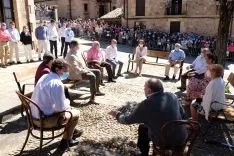 Una imagen de la visita real a Vinuesa y Soria este miércoles. 