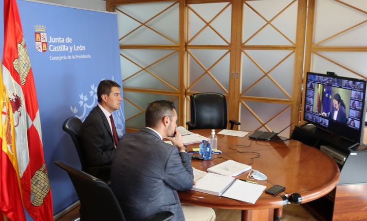 Una imagen de la videoconferencia este jueves. /Jta.