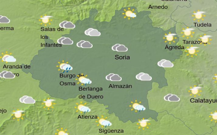 Previsión a las tres de la tarde. /AEMET