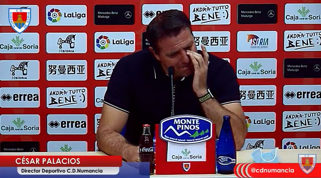 Palacios, entre lágrimas: No seré una carga para el Numancia, si me consideran útil me quedaré encantado