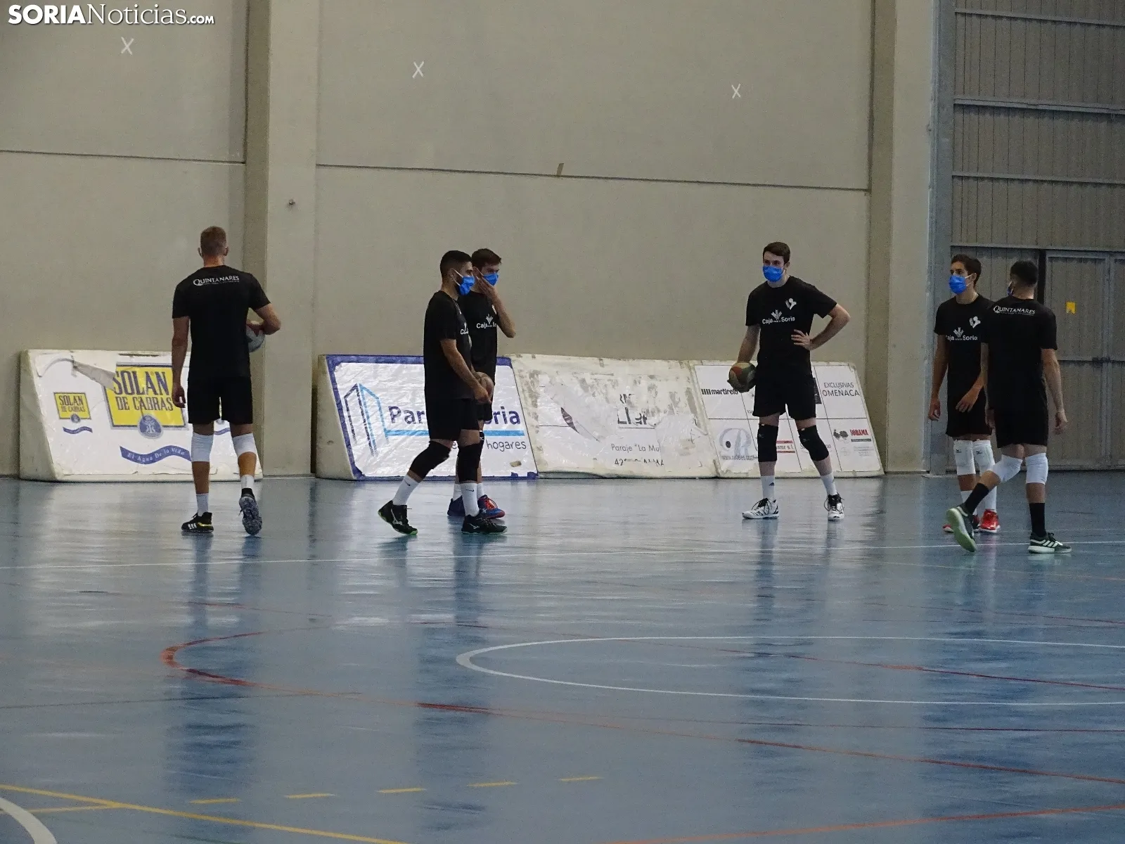 Una imagen del entrenamiento de este lunes. /SN