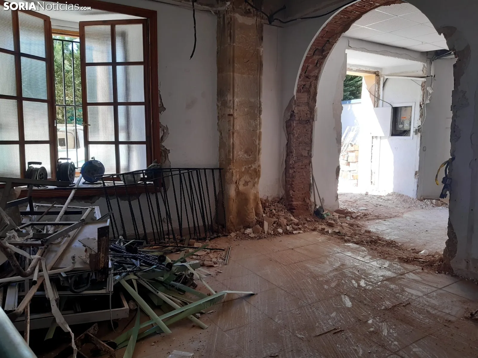 Avance de las obras en el cuartel de Santa Clara.