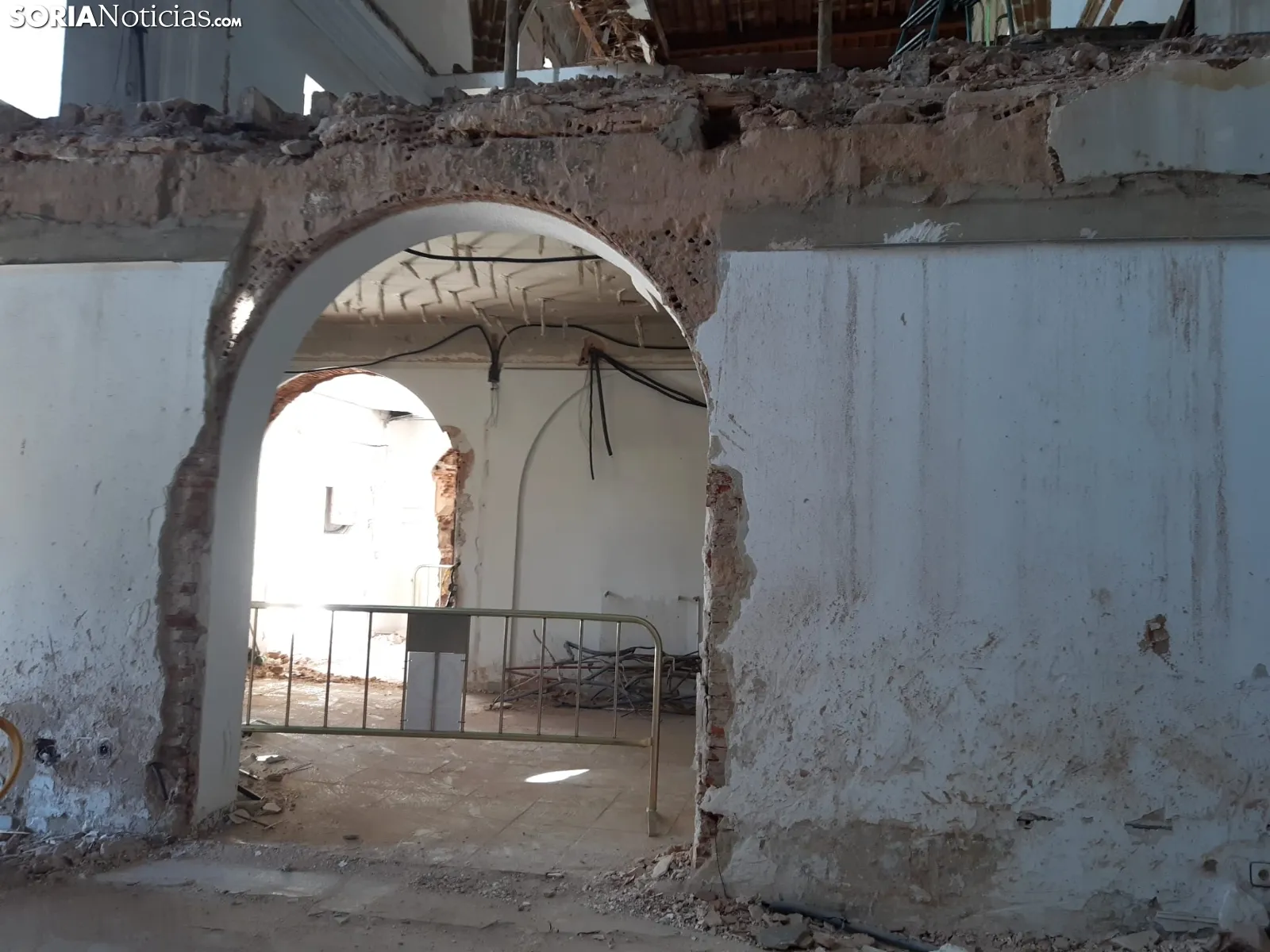 Avance de las obras en el cuartel de Santa Clara.